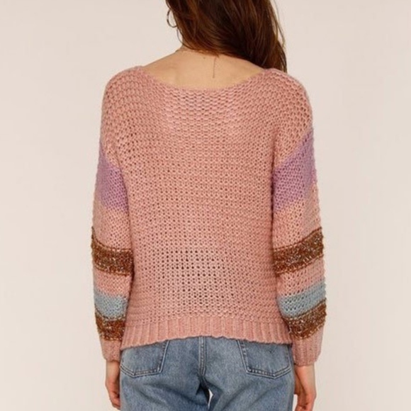 Anthropologie Heartloom Mae Pink Sweater XS - Picture 5 of 5